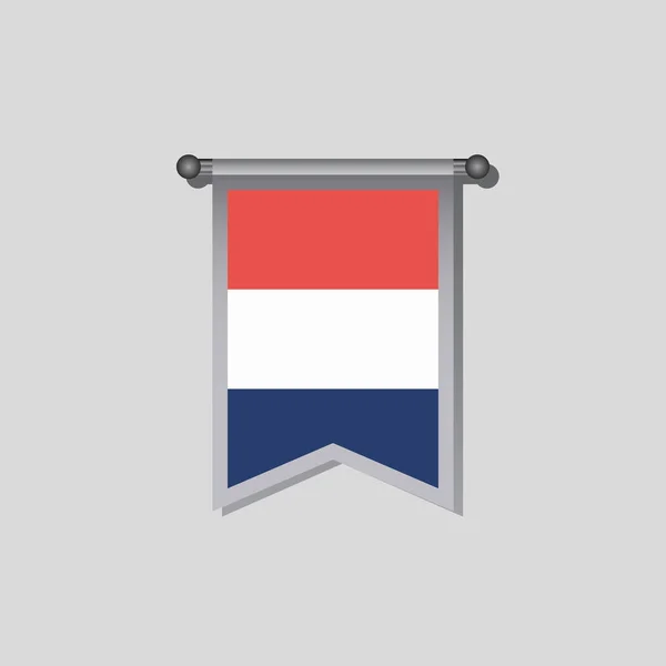 Εικονογράφηση Προτύπου Σημαίας Κάτω Χωρών — Διανυσματικό Αρχείο