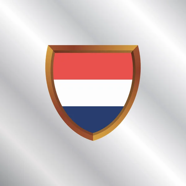 Illustration Netherlands Flag Template — Vetor de Stock