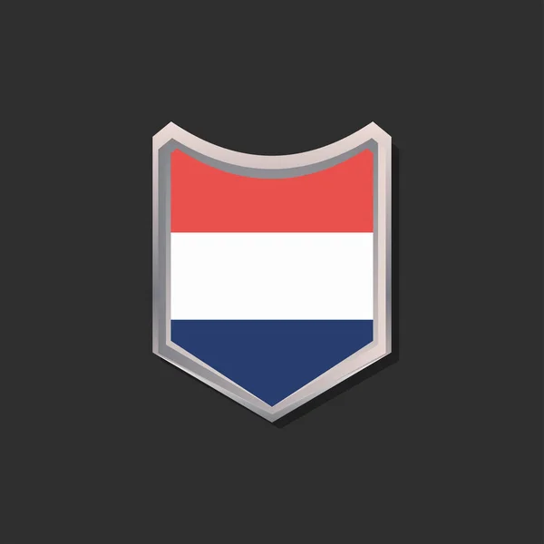 Illustration Netherlands Flag Template — Stockvektor