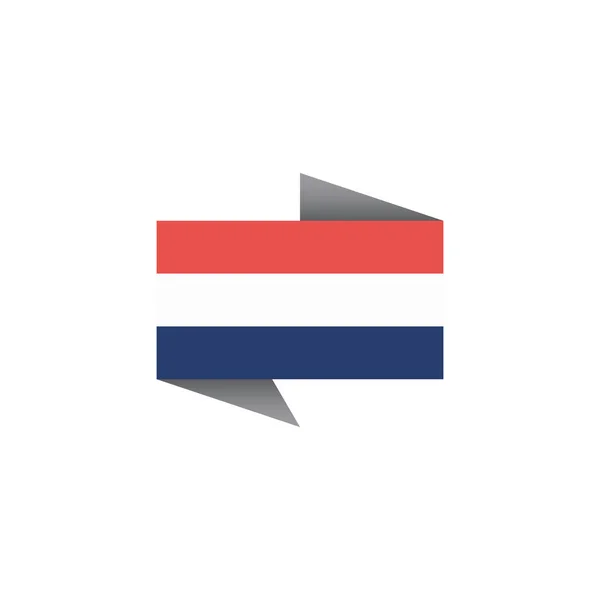 Illustration Netherlands Flag Template — Stok Vektör