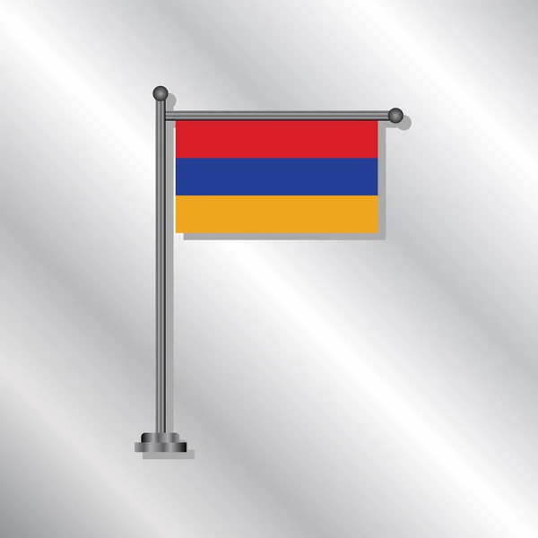 Illustration Armenia Flag Template — Stock Vector