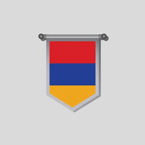 Illustration Armenia Flag Template — Stok Vektör