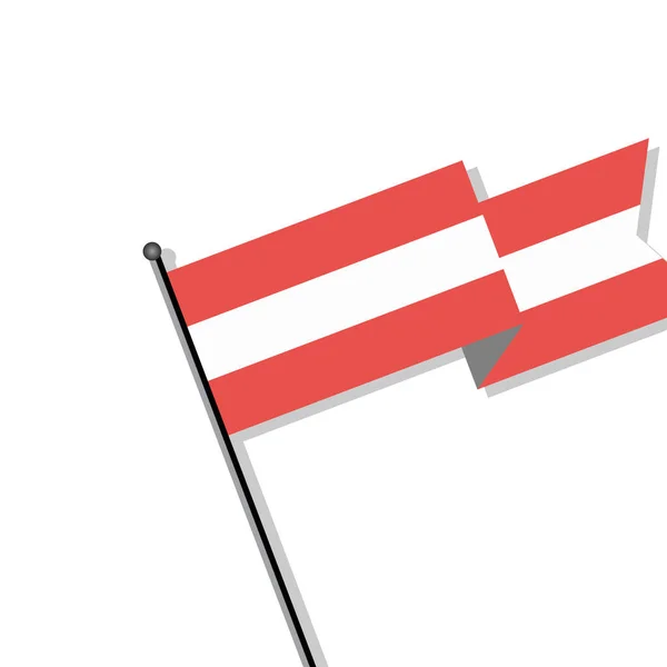 Illustration Austria Flag Template — Stock Vector