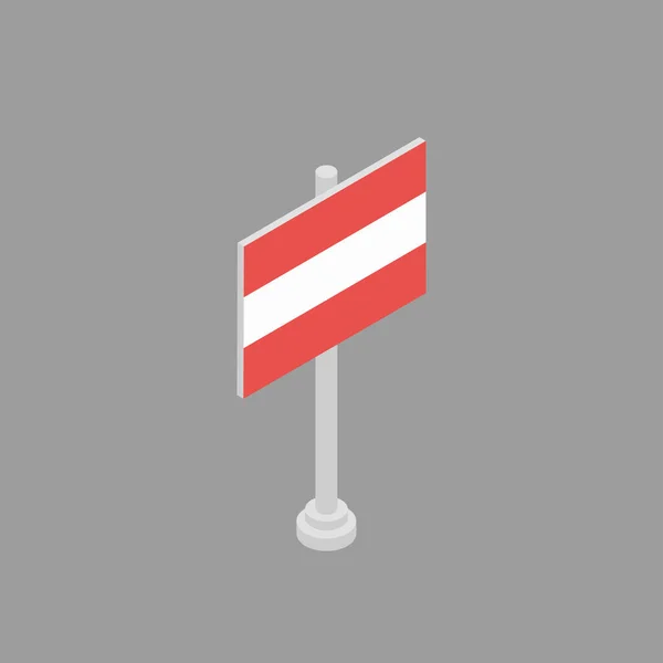 Illustration Austria Flag Template — Stockový vektor