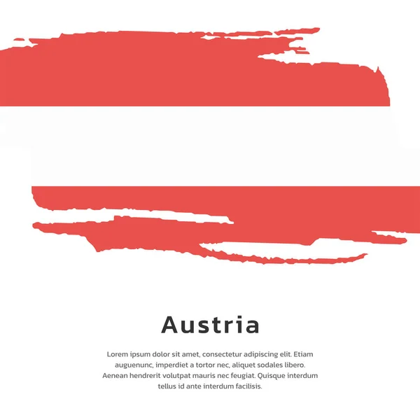 Illustration Austria Flag Template — Vetor de Stock
