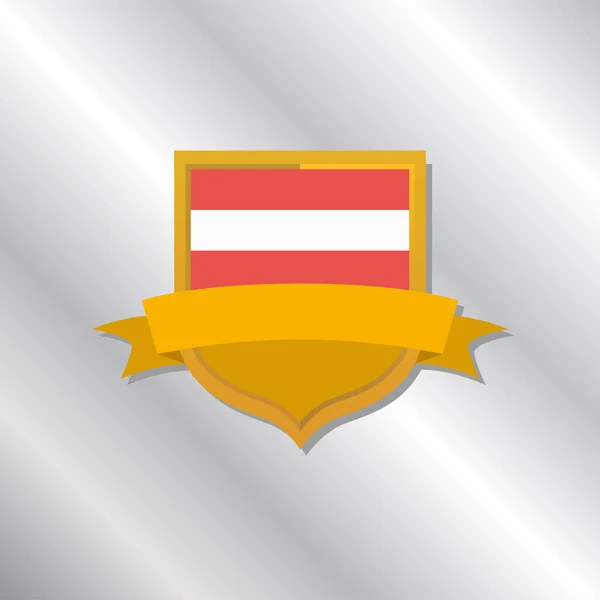 Illustration Austria Flag Template — Vettoriale Stock
