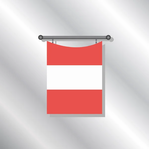 Illustration Austria Flag Template — Stockvektor