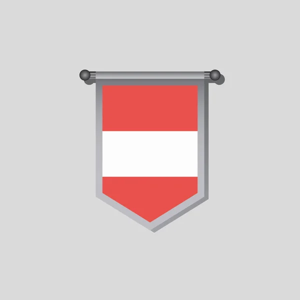 Illustration Austria Flag Template — Stockvector