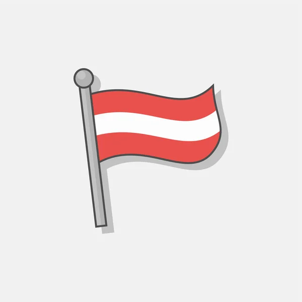 Illustration Austria Flag Template — Stockvektor