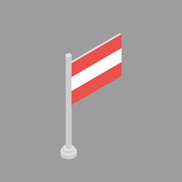 Illustration Austria Flag Template — Stock Vector