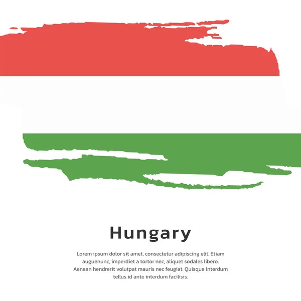 Illustration Hungary Flag Template — Stock Vector