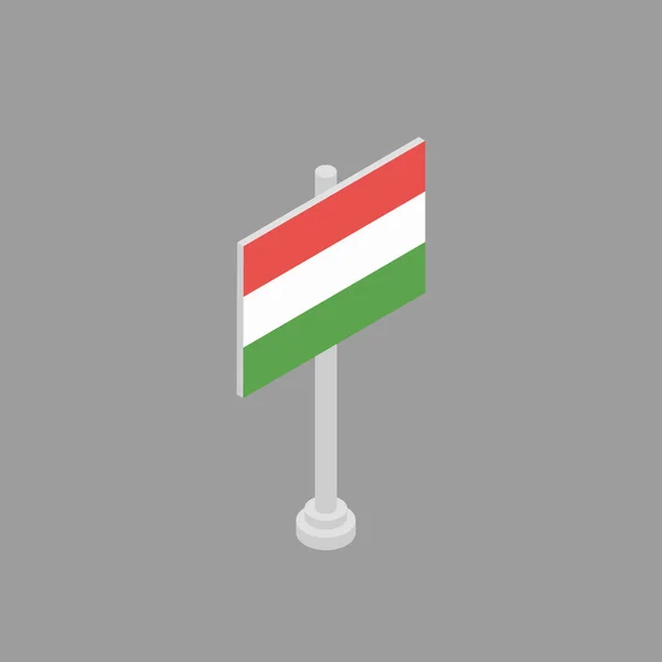Illustration Hungary Flag Template — Stock vektor