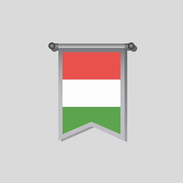 Illustration Hungary Flag Template — 스톡 벡터