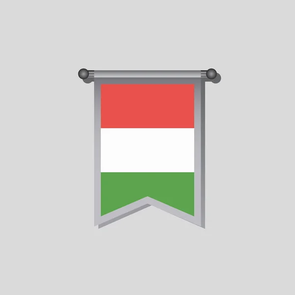 Illustration Hungary Flag Template — Wektor stockowy