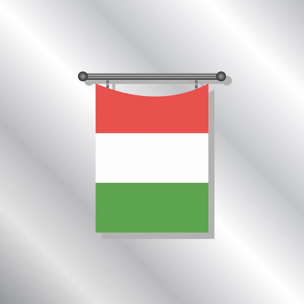 Иллюстрация Шаблона Флага Венгрии — стоковый вектор