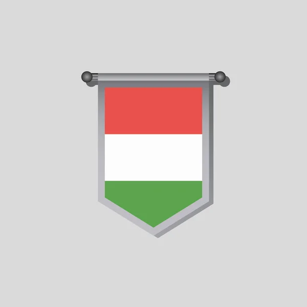 Illustration Hungary Flag Template — Stockový vektor