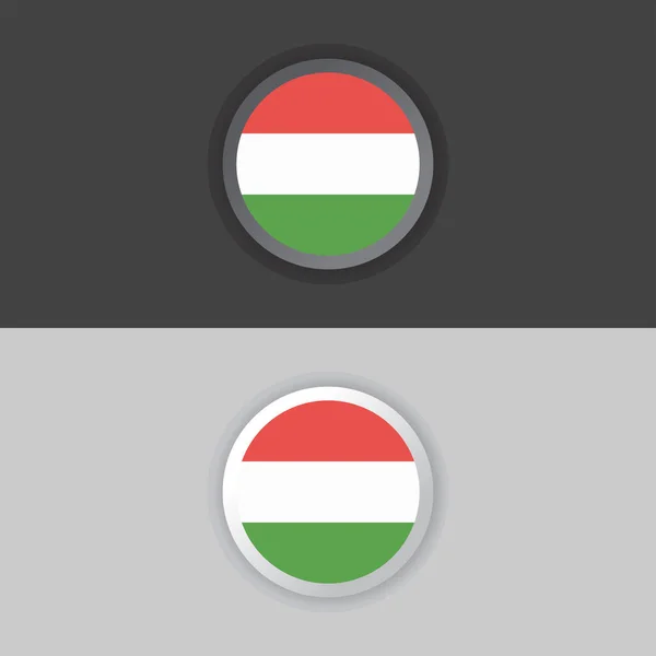 Иллюстрация Шаблона Флага Венгрии — стоковый вектор