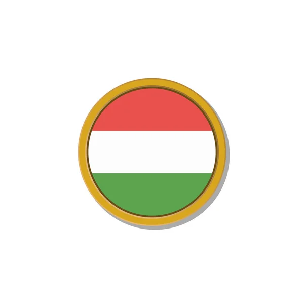 Illustration Hungary Flag Template — Wektor stockowy