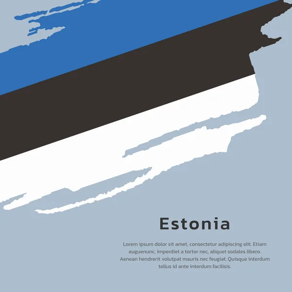 Illustration Estonia Flag Template — Vetor de Stock