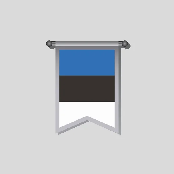 Illustration Estonia Flag Template — Wektor stockowy