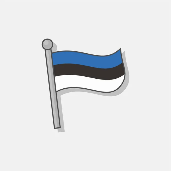 Illustration Estonia Flag Template — Vettoriale Stock