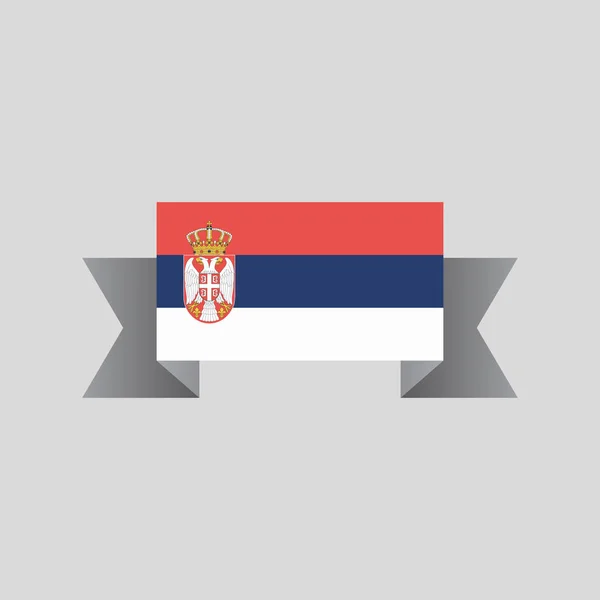 Illustration Serbia Flag Template — Stockový vektor