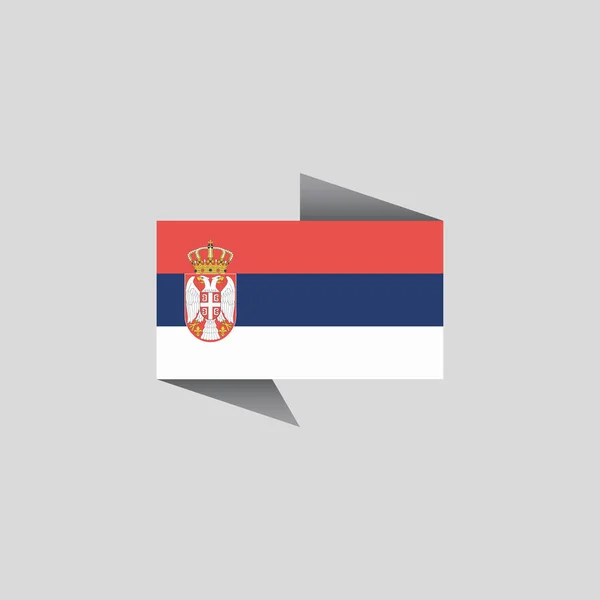 Illustration Serbia Flag Template — Stock Vector