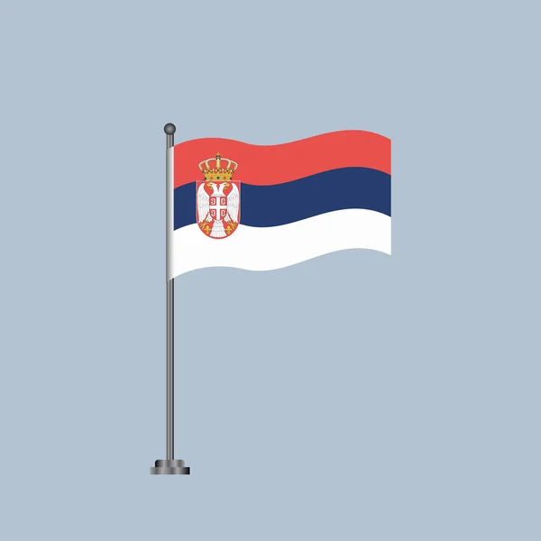 Illustration Serbia Flag Template —  Vetores de Stock