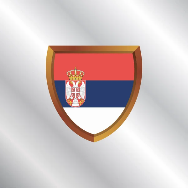 Illustration Serbia Flag Template — Stok Vektör