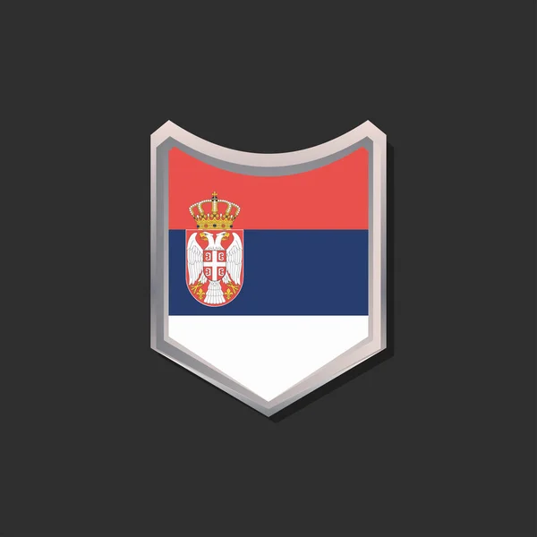 Illustration Serbia Flag Template —  Vetores de Stock