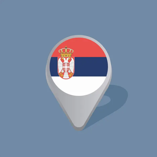 Απεικόνιση Του Προτύπου Σημαίας Της Σερβίας — Διανυσματικό Αρχείο