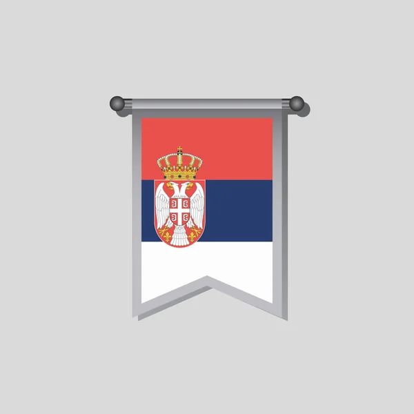 Illustration Serbia Flag Template — Stockvektor
