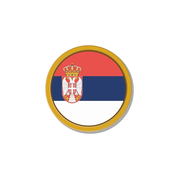 Illustration Serbia Flag Template — Stockvektor