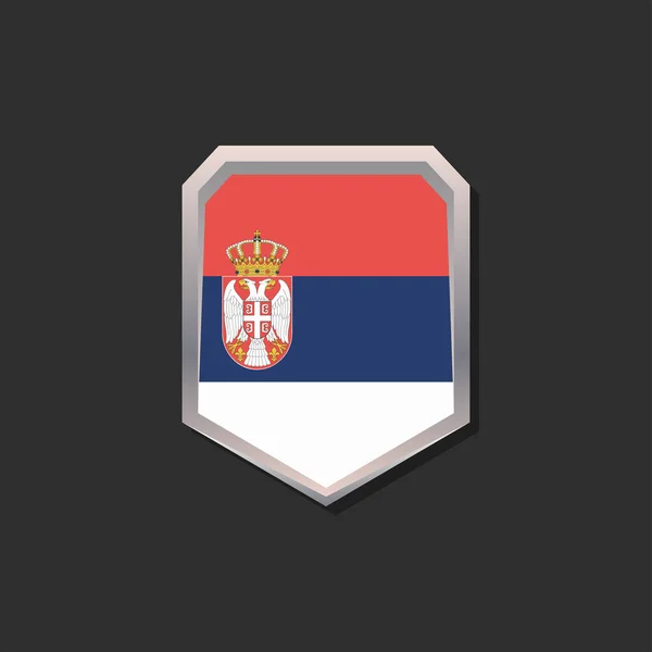 Illustration Serbia Flag Template — 스톡 벡터