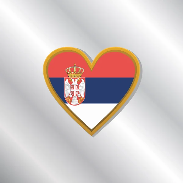 Illustration Serbia Flag Template — Stock Vector