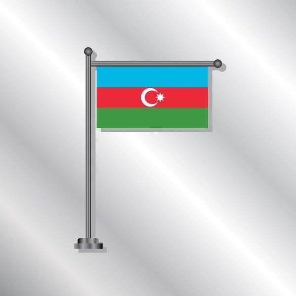 Иллюстрация Шаблона Флага Азербайджана — стоковый вектор