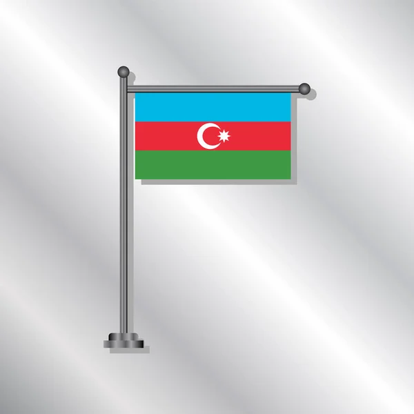 Illustration Azerbaijan Flag Template — Image vectorielle