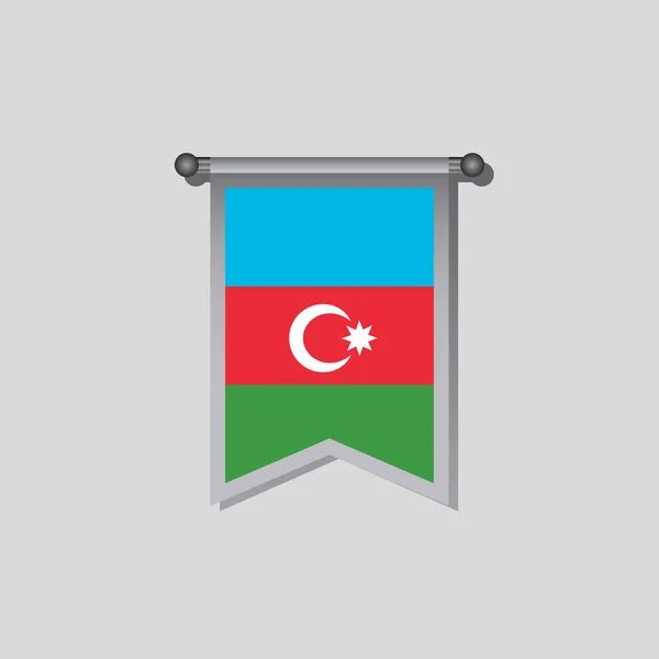 Illustration Azerbaijan Flag Template — Stock vektor