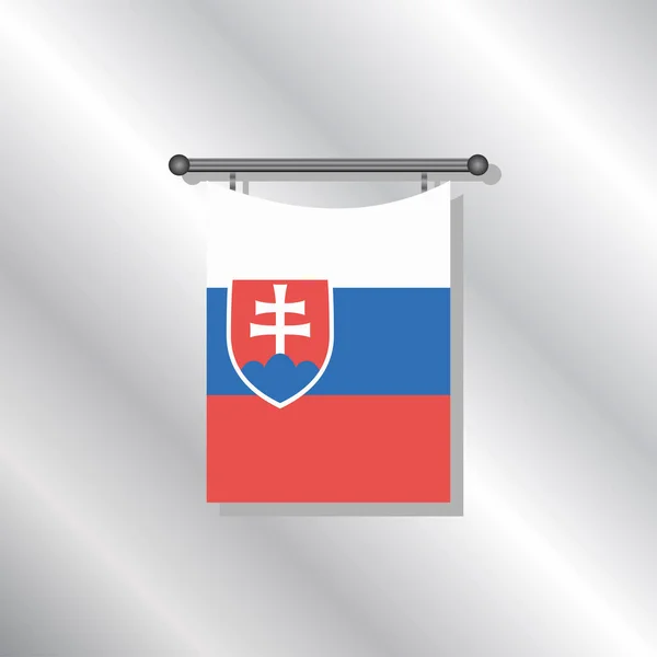 Illustration Slovakia Flag Template — Wektor stockowy