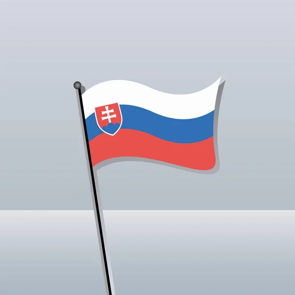 Illustration Slovakia Flag Template — Stock vektor