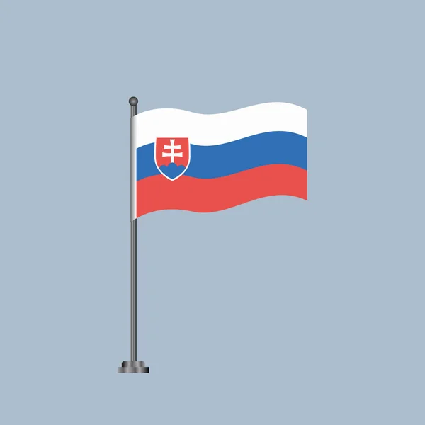 Illustration Slovakia Flag Template — Archivo Imágenes Vectoriales