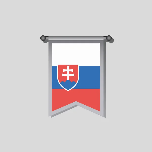 Illustration Slovakia Flag Template — Stockvector