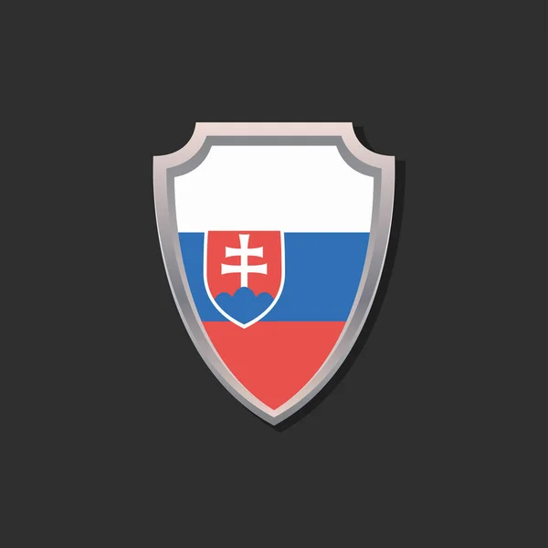 Illustration Slovakia Flag Template — Stockový vektor