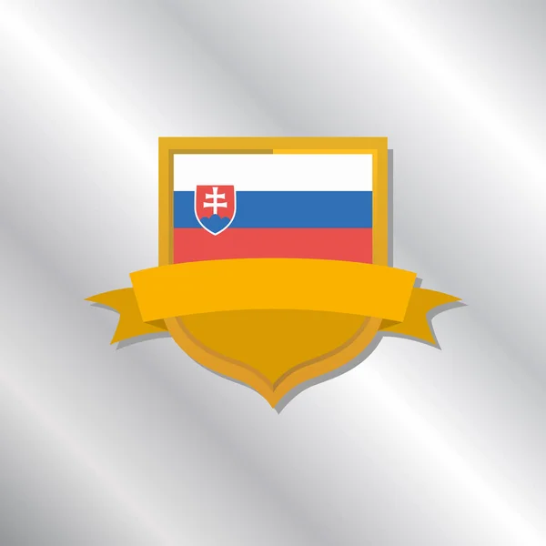 Illustration Slovakia Flag Template - Stok Vektor