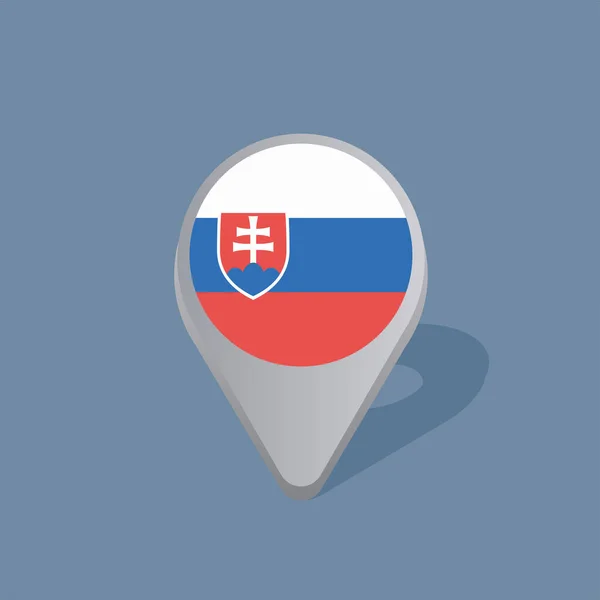 Illustration Slovakia Flag Template — 스톡 벡터