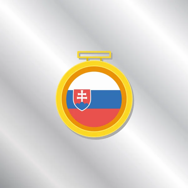 Illustration Slovakia Flag Template —  Vetores de Stock