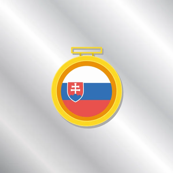 Illustration Slovakia Flag Template — Wektor stockowy