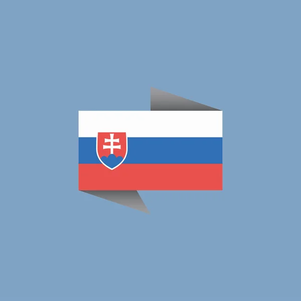 Illustration Slovakia Flag Template — Vetor de Stock