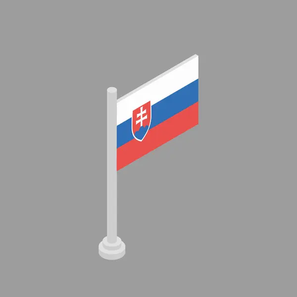 Illustration Slovakia Flag Template —  Vetores de Stock