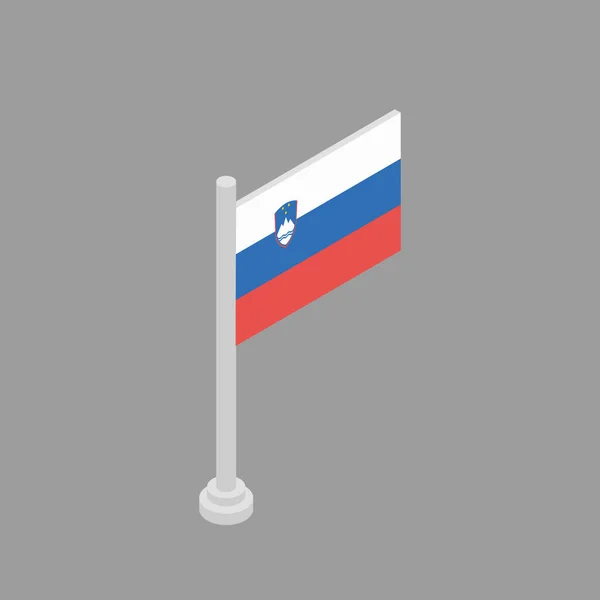 Illustration Slovenia Flag Template — Stock Vector